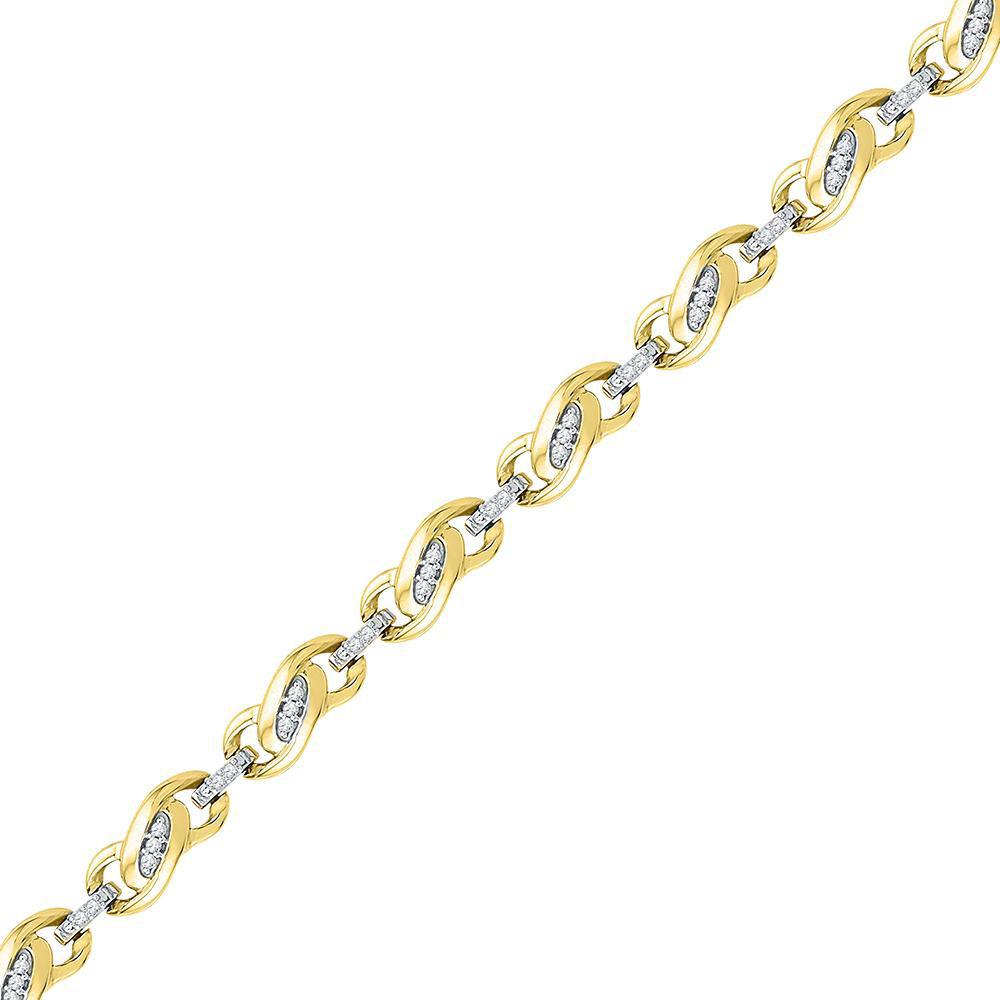 Gold Diamond Fashion Link Bracelet