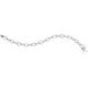 Sterling Silver Diamond Heart Outline Link Bracelet 1/12 CTTW