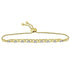 Yellow-tone Sterling Silver Diamond Infinity Bolo Bracelet 1/20 Cttw