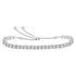 10K White Gold Diamond Studded Bolo Bracelet 1/2 Cttw - Gold Americas