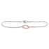 Sterling Silver Diamond Heart Loop Fashion Bracelet 1/12 Cttw
