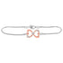 Sterling Silver Diamond Infinity Heart Fashion Bracelet 1/20 Cttw