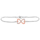 Sterling Silver Diamond Infinity Heart Fashion Bracelet 1/20 Cttw