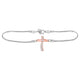 Sterling Silver Diamond Cross Fashion Bracelet 1/12 Cttw