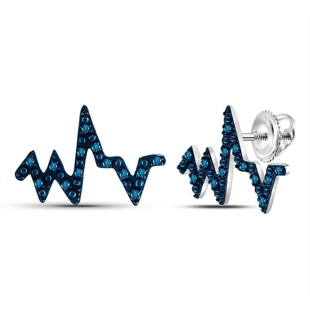 Gold Round Blue Color Enhanced Diamond