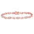 Rose-tone Sterling Silver Diamond Mom Mother Bracelet 1/5 Cttw