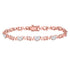 Rose-tone Sterling Silver Diamond Mom Mother Bracelet 1/20 Cttw