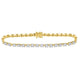 14K Yellow Gold Diamond Cluster Tennis Bracelet 1-7/8 Cttw