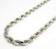 10K White Gold Diamond Cut Rope Chain 3MM