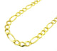 10K Yellow Gold Hollow Figaro Chain 6.5MM