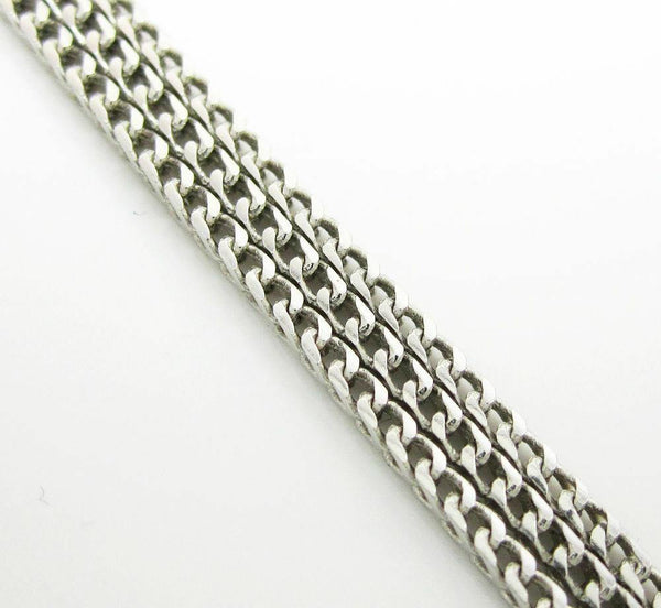 14K White Gold Solid Diamond Cut Franco Chain 1.5MM - Gold Americas