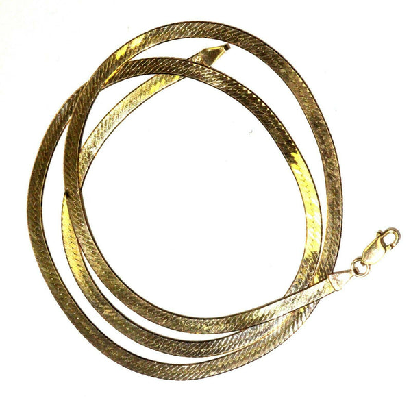 10K Yellow Gold Diamond Cut Herringbone Chain 5MM - Gold Americas