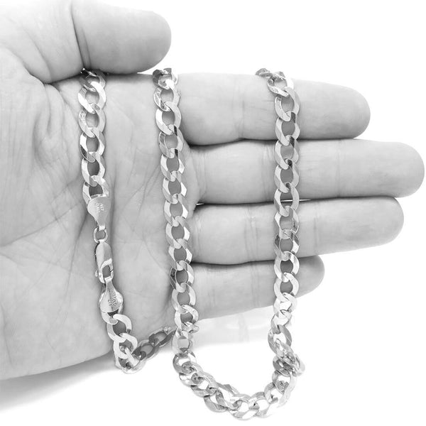 14K White Gold Solid Miami Cuban Chain 8MM