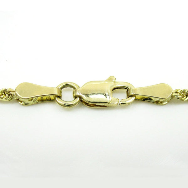 Gold Rope Chain Diamond Cut