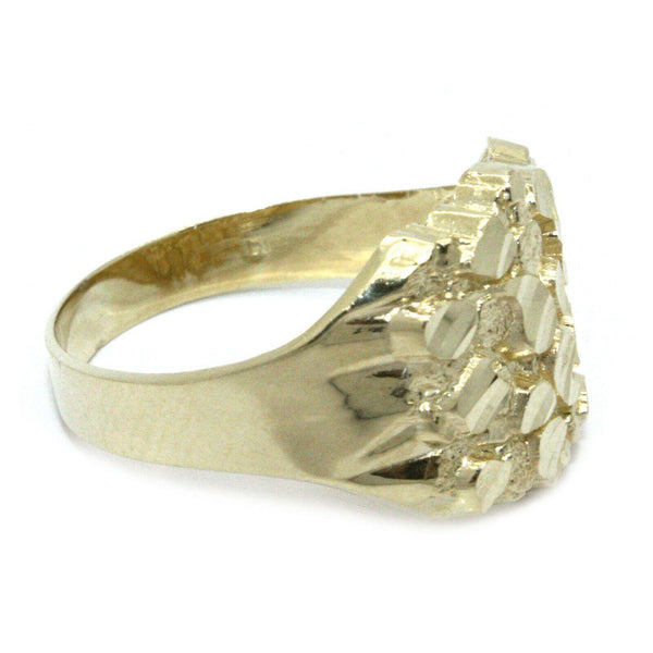 Stylish Yellow Gold Nugget Ring