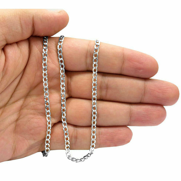 10K White Gold Solid Miami Cuban Chain 4MM