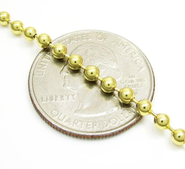 10K Yellow Gold Plain Dog Tag Chain 3MM - Gold Americas