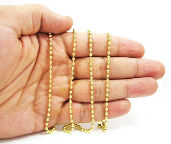 10K Yellow Gold Plain Dog Tag Chain 4MM - Gold Americas