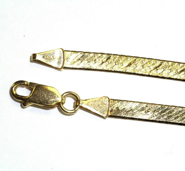 10K Yellow Gold Diamond Cut Herringbone Chain 6MM - Gold Americas