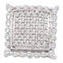 10K Yellow Gold Round Diamond Square Cluster Stud Earrings 1/2 Cttw - Gold Americas