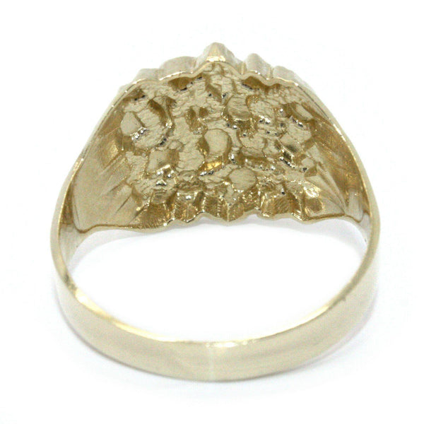 Modern Men’s Yellow Gold 10K Nugget Ring Size 8 - Gold Americas