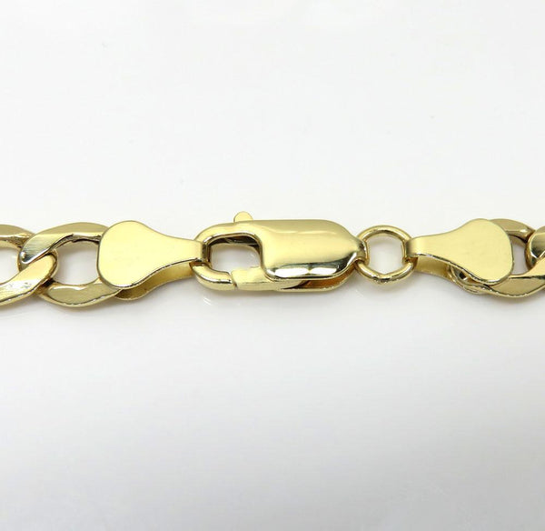 10K Yellow Gold Hollow Cuban Chain 6.5MM