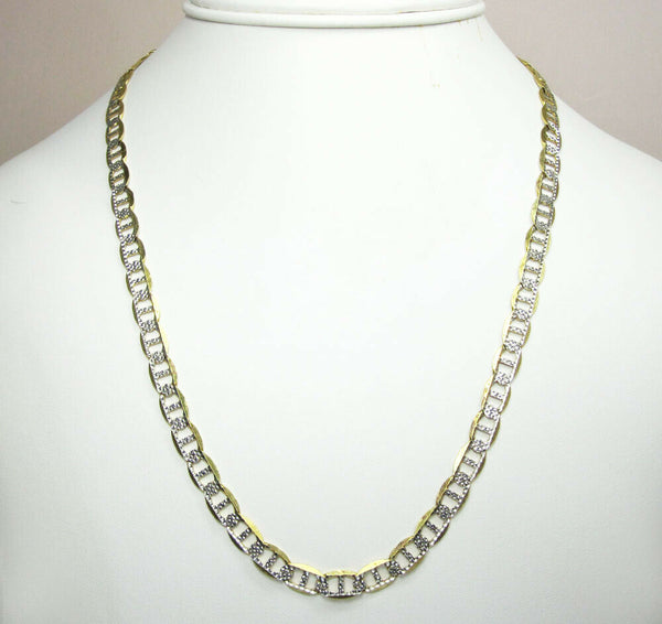 10K Yellow Gold Pave Mariner Chain 6.5MM