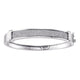Sterling Silver Diamond Five Row Bangle Bracelet 3/4 Cttw