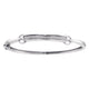 Sterling Silver Diamond Single Row Bangle Bracelet 1/5 Cttw