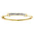 Yellow-tone Sterling Silver Diamond Bangle Bracelet 1/5 Cttw