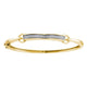 Yellow-tone Sterling Silver Diamond Bangle Bracelet 1/5 Cttw