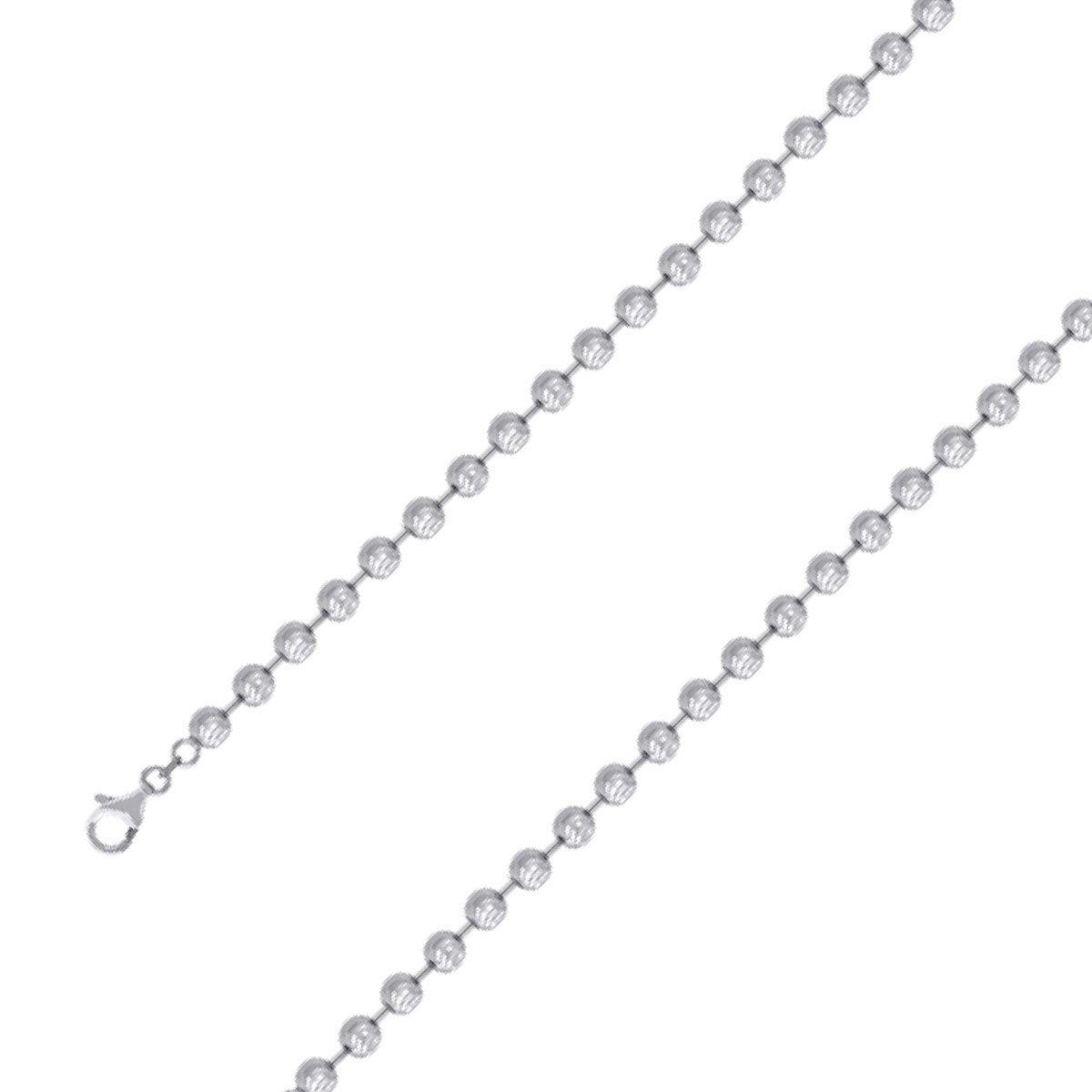 925 Sterling Silver 6mm Yellow Gold Plated Moon Cut Chain Size 10