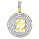 925 Sterling Silver CZ Praying Hands Religious Pendant