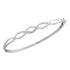 10K White Gold Diamond Woven Strand Bangle Bracelet 1/8 Cttw - Gold Americas