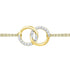 10K Yellow Gold Diamond Linked Circle Fashion Bracelet 1/10 Cttw