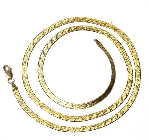 10K Yellow Gold Diamond Cut Herringbone Chain 7MM - Gold Americas