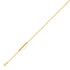 925 Sterling Silver 1.3mm Gold Plated Pendant Bracelet  10" Unisex - Gold Americas