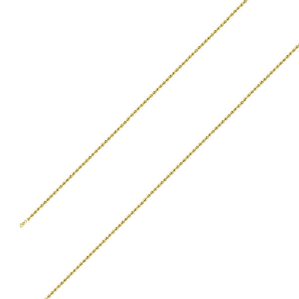 925 Sterling Silver 1.5mm Yellow Gold Plated Rope Chain Size- 8" - Gold Americas