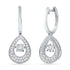 10K White Gold Round Diamond Teardrop Moving Twinkle Dangle Earrings 1/2 Cttw - Gold Americas