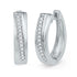 10K White Gold Round Diamond Single Row Hoop Earrings 1/6 Cttw - Gold Americas