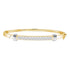 14K Two-tone Yellow Gold Princess Diamond Bangle Bracelet 1.00 Cttw