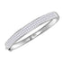 14K White Gold Princess Diamond Bangle Luxury Bracelet 6.00 Cttw