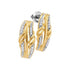 10K Yellow Gold Round Diamond Vertical Stud Earrings 1/12 Cttw