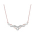 10K Two-tone Gold Womens Round Diamond Flourished Curl Necklace 1/8 Cttw - Gold Americas