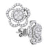 18K White Gold Round Diamond Convertible Star Dangle Jacket Earrings 1.00 Cttw - Gold Americas