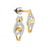 10K Yellow Gold Round Diamond Swirl Cluster Stud Screwback Earrings 1/8 Cttw