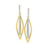 10K Yellow Gold Round Diamond Oblong Oval Stick Dangle Earrings 1/6 Cttw - Gold Americas