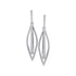 10K White Gold Round Diamond Oblong Oval Dangle Earrings 1/6 Cttw - Gold Americas