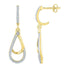 10K Yellow Gold Round Diamond Teardrop Dangle Screwback Earrings 1/4 Cttw - Gold Americas