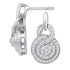 10K White Gold Round Diamond Concentric Circle Cluster Earrings 1/2 Cttw - Gold Americas